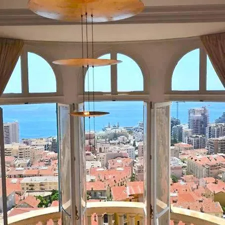 Monaco Blue Sea Over Wide Balcony For Grand Prix Apartament *