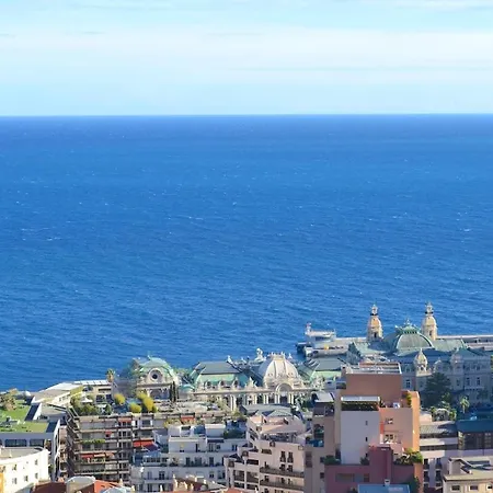Monaco Blue Sea Over Wide Balcony For Grand Prix Apartamento